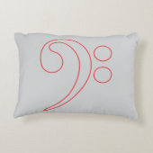 ミュージックラバーズベースクレフ、 音符記号枕 アクセントクッション (裏面)