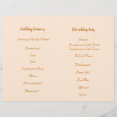 ミュージックラバーズ結婚式 プログラム (裏面)