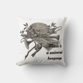 ミュージックラバーヴィンテージエッチングバンド楽器 クッション