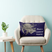 ミュージックラバーヴィンテージエッチングバンド楽器 ランバークッション (椅子)