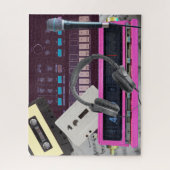 ミュージックラバーヴィンテージシンセ無線マイクテープ ジグソーパズル (縦)