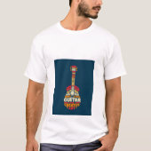 ミュージックラバー ギター ワードアート Tシャツ (正面)