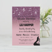 ミュージックリサイタルエレガントノート紙吹雪招待状 招待状 (スタンド正面)