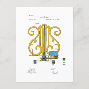 ミュージックリーフターナー – G. Vix特許 – カラー ポストカード