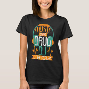ミュージックレコードテクノVinyl Disk Jockey Graphic Dj 1 Tシャツ