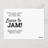 ミュージックレッスンピアノギター楽器 ポストカード (裏面)