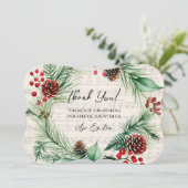 ミュージックレッドベリー結婚リースサンキューカード (スタンド正面)