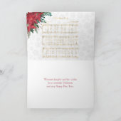 ミュージックレッドポイントセティアスターソングクリスマス シーズンカード (内部)