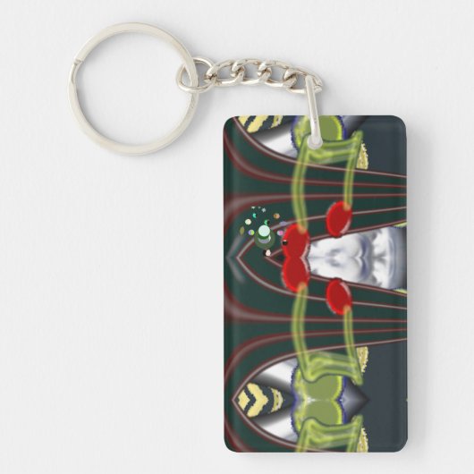 ミュージックレッド8番目のノート キーホルダー (正面)