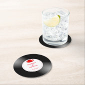 ミュージックレトロビニ結婚ルレコードズ ラウンドペーパーコースター (インサイチュ)