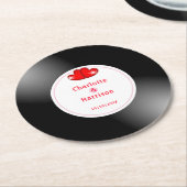 ミュージックレトロビニ結婚ルレコードズ ラウンドペーパーコースター (アングル)