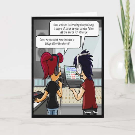 ミュージックロイヤルティおもしろい誕生日カード カード (正面)