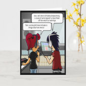 ミュージックロイヤルティおもしろい誕生日カード カード (黄色い花)