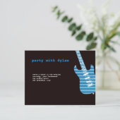 ミュージックロックスターバー(ユダヤ教の)バル・ミツバー披露宴 招待状 (スタンド正面)