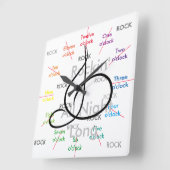 ミュージックロックNロールミュージシャンギフトCricketDiane スクエア壁時計 (傾斜)