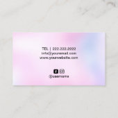 ミュージック先生ピアノ鍵ドリエレガントームピングラデーションク 名刺 (裏面)