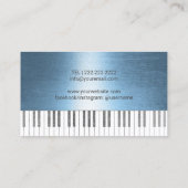 ミュージック先生ブ王室のルーピアノ鍵ミュージカル 名刺 (裏面)