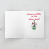 ミュージック先生ホリデーカードギター&ノート シーズンカード (内部)