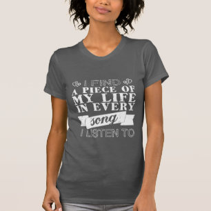 ミュージック引用文Tシャツ(レディーズグランジスタイル) Tシャツ