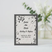 ミュージック葉バタフライズグレイ&ブラックウッド結婚ズ 案内ポストカード (スタンド正面)