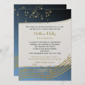 ミュージック・イン・ザ・エアバー(ユダヤ教の)バル・ミツバー7.5 招待状 (正面/裏面)