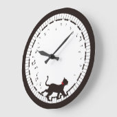 ミュージック・キャット ラージ壁時計 (傾斜)