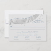 ミュージック スター オブ デイビッド ミツバの招待状 出席返信 招待状 (正面)