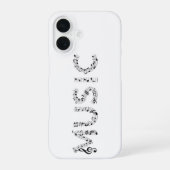 ミュージック・タイポグラフィー・フォンケース iPhone 16ケース (裏面)