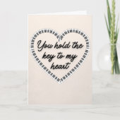 ミュージック ラバー キー トゥ マイ ハート バレンタイン カード (正面)