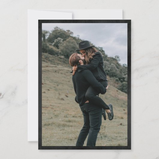 ミュージック=ラブピアノ鍵フォト結婚式招待状 招待状 (裏面)