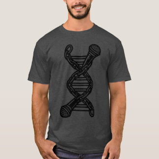 ミュージックDNAラッパーDNAストリートウェア  楽しい Tシャツ