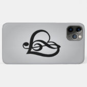 ミュージックGハートオンシルバー Case-Mate iPhoneケース (裏面(横))