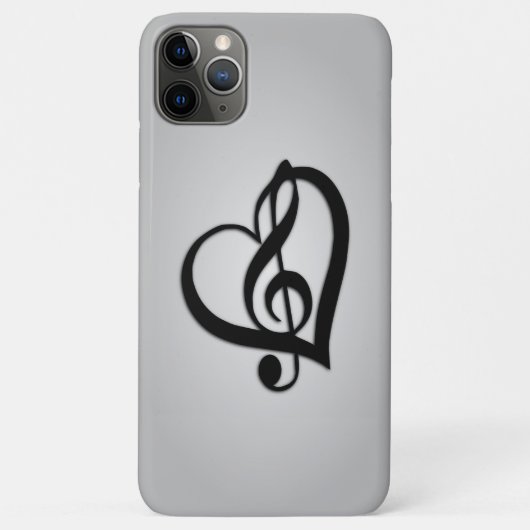 ミュージックGハートオンシルバー Case-Mate iPhoneケース (裏面)