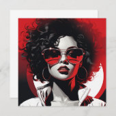 ミュージンモダンス：女性アートの力を強化ポップ・アートのする ノートカード (正面/裏面)