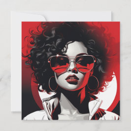 ミュージンモダンス：女性アートの力を強化ポップ・アートのする ノートカード