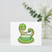 ミューズリーを食べる蛇 ポストカード (スタンド正面)