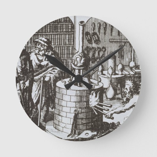 『ミューズ』の秘密哲学者と錬金術師 ラウンド壁時計 (正面)