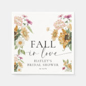 ミューズ サンキライ フォール イン ラブ オータム ブライダルシャワー スタンダードカクテルナプキン (正面)