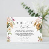 ミューズ サンキライ フルール ベイビー シャワー 詳細カード 招待状 (スタンド正面)