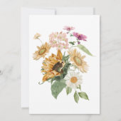 ミューズ サンフラワー 秋のベイビーシャワー 招待状 (裏面)