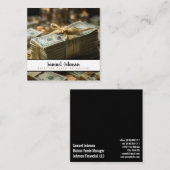 ミューチュアル・ファンド・マネージャーストックブローカー スクエア名刺 (正面/裏面)