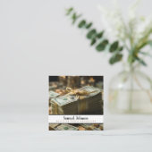 ミューチュアル・ファンド・マネージャーストックブローカー スクエア名刺 (スタンド正面)