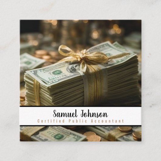 ミューチュアル・ファンド・マネージャーストックブローカー スクエア名刺 (正面)