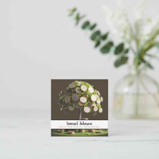 ミューチュアル・ファンド・マネージャーストックブローカーCPA スクエア名刺 (スタンド正面)