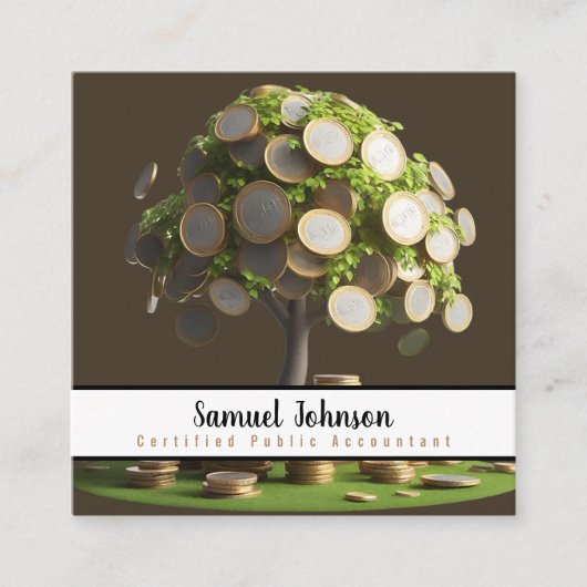 ミューチュアル・ファンド・マネージャーストックブローカーCPA スクエア名刺 (正面)