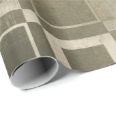 ミューテッドゴールドスクエア モダン幾何学 グラムパーティー ラッピングペーパー (ロールコーナー)