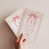 ミューテッド ブラッシュ ボー ファンシー ワン ラブ シャック 1歳の誕生日 招待状