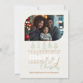 ミューテッド ミニマリスト レトロ ドゥードル クリスマス フォト (正面)