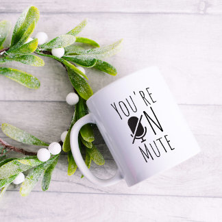 ミュートおもしろい中 コーヒーマグカップ