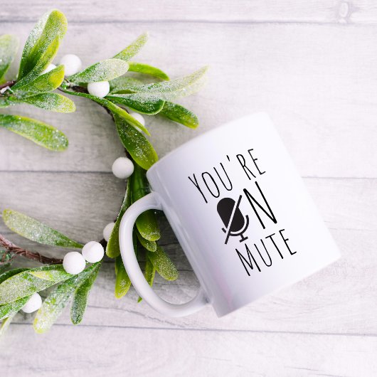 ミュートおもしろい中 コーヒーマグカップ